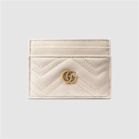 gucci marmont card case white|Gucci card case sale.